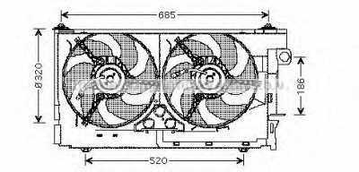 AVA QUALITY COOLING cn7516 -  Вентилятор, охлаждение двигателя